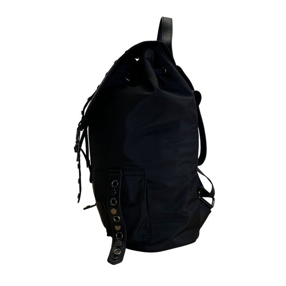 Saint & Sofia Black Nylon With Grommet Strap Design & Exterior Pockets Backpack - Picture 2 of 12